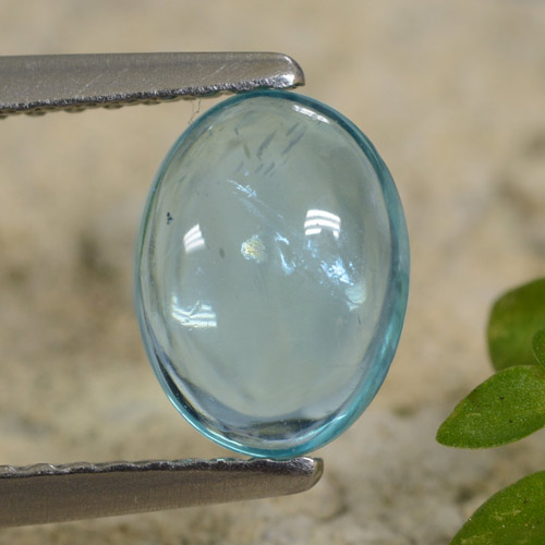 Apatita azul natural de 1,07 ct, corte óvalo, transparente