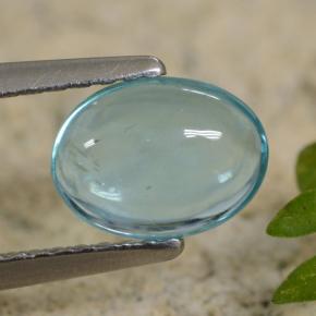 Apatita azul natural de 1,07 ct, corte óvalo, transparente