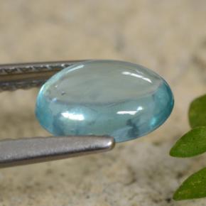 Apatita azul natural de 1,07 ct, corte óvalo, transparente