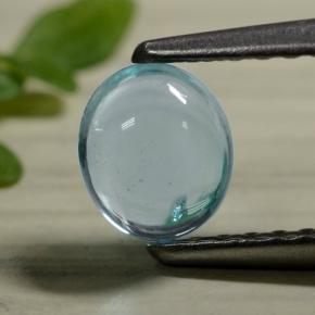 Apatita azul natural de 0,58 ct, corte óvalo, transparente