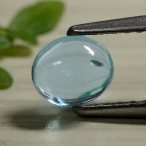 Apatita azul natural de 0,58 ct, corte óvalo, transparente