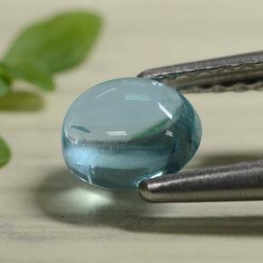 Apatita azul natural de 0,58 ct, corte óvalo, transparente