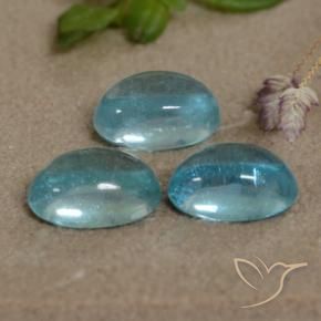 Gemas de Apatito Azul natural de 1.75 ct, Ovalada, Transparente