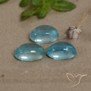 Gemas de Apatito Azul natural de 1.75 ct, Ovalada, Transparente