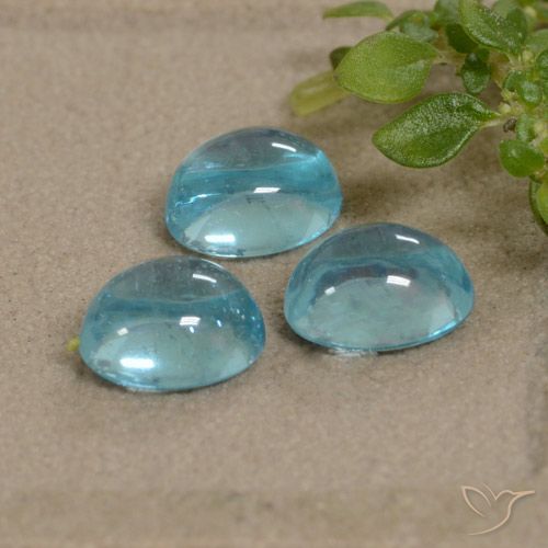 2.18ctw Natural Azul claro Apatito, Ovalada, Transparente