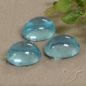 Gemas de Apatito Azul claro natural de 2.18 ct, Ovalada, Transparente