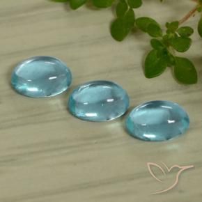 Gemas de Apatito Azul verdoso claro natural de 1.49 ct, Ovalada, Transparente