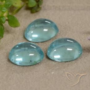 Gemas de Apatito Azul verdoso claro natural de 1.96 ct, Ovalada, Transparente