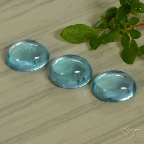 1.82ctw Natural Azul claro Apatito, Ovalada, Transparente
