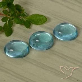 Gemas de Apatito Azul claro natural de 1.82 ct, Ovalada, Transparente