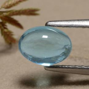 Apatita azul natural de 0,92 ct, corte óvalo, transparente