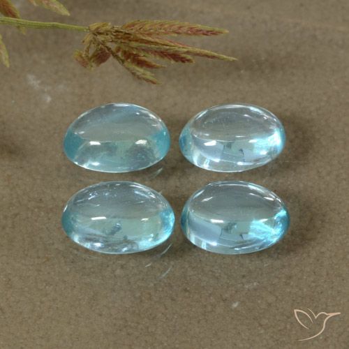 1.91ctw Natural Azul claro Apatito, Ovalada, Transparente