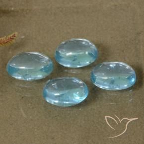 Gemas de Apatito Azul verdoso claro natural de 2.02 ct, Ovalada, Transparente