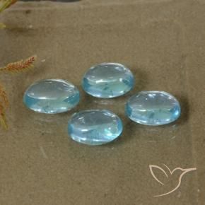 Gemas de Apatito Azul verdoso claro natural de 2.02 ct, Ovalada, Transparente