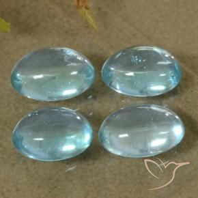 Gemas de Apatito Azul claro natural de 1.93 ct, Ovalada, Transparente