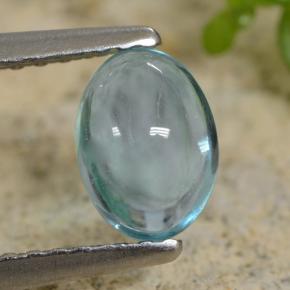 Apatita turquesa natural de 0,83 ct, corte óvalo, transparente
