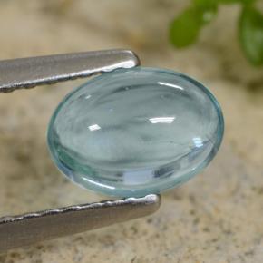 Apatita turquesa natural de 0,83 ct, corte óvalo, transparente