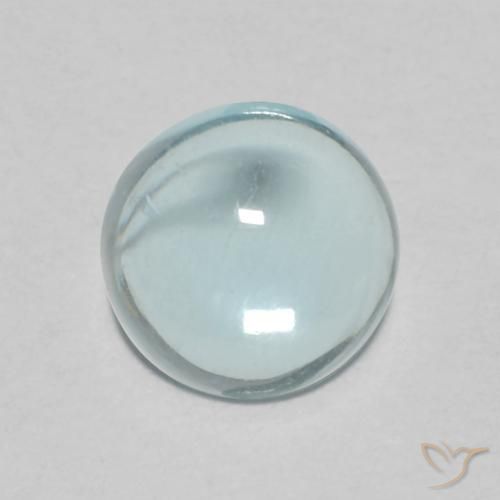 Apatito Verde-azul claro natural de 0.69 ct, Redondo, Transparente