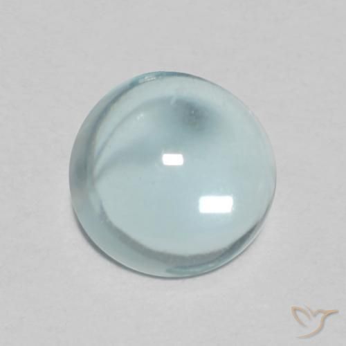 Apatito Verde-azul claro natural de 0.69 ct, Redondo, Transparente