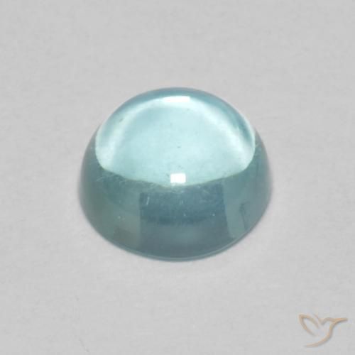Apatito Verde-azul claro natural de 0.69 ct, Redondo, Transparente