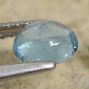 Apatito Cerceta claro natural de 0.66 ct, Ovalada, Transparente