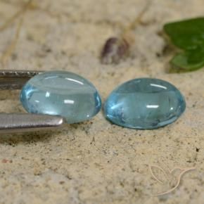 Gemas de Apatito Tono cerceta natural de 1.16 ct, Ovalada, Transparente