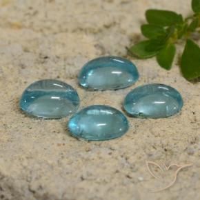 Gemas de Apatito Tono cerceta natural de 1.87 ct, Ovalada, Transparente