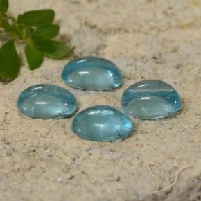 Gemas de Apatito Tono cerceta natural de 1.87 ct, Ovalada, Transparente