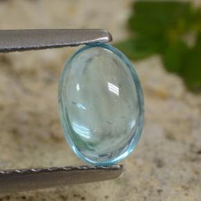 Apatita turquesa natural de 0,67 ct, corte óvalo, transparente