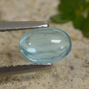 Apatita turquesa natural de 0,67 ct, corte óvalo, transparente