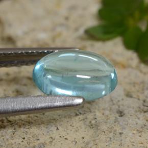 Apatita turquesa natural de 0,67 ct, corte óvalo, transparente