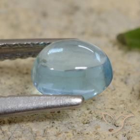 Apatito Cerceta claro natural de 0.74 ct, Ovalada, Transparente