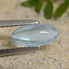 Apatita turquesa natural de 0,73 ct, marquesa, transparente