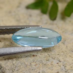 Apatita turquesa natural de 0,73 ct, marquesa, transparente