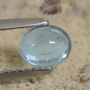 Apatito Cerceta claro natural de 0.71 ct, Ovalada, Transparente