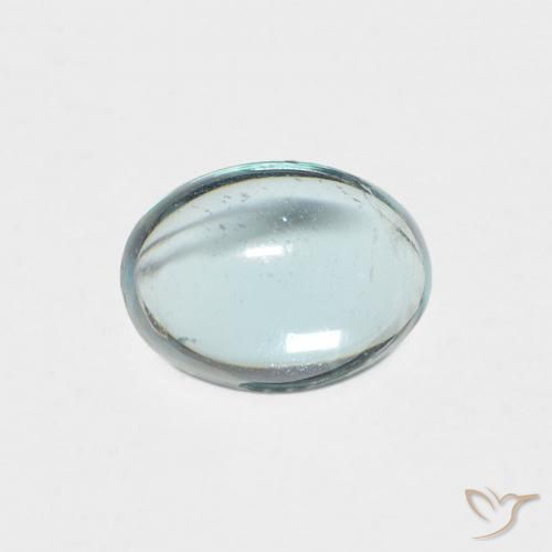 0.87ct Natural Verde-azul claro Apatito, Ovalada, Transparente