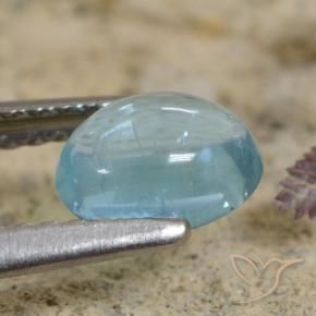 Apatito Verde-azul claro natural de 0.84 ct, Ovalada, Transparente