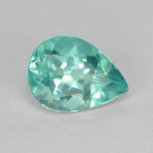 Apatita turquesa natural de 1,24 ct, en forma de pera, VS