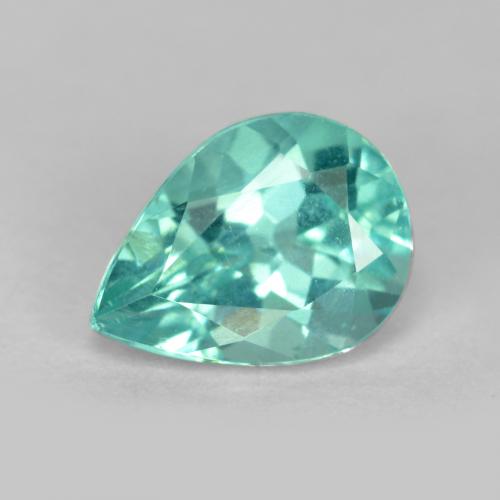 Apatita turquesa natural de 1,24 ct, en forma de pera, VS