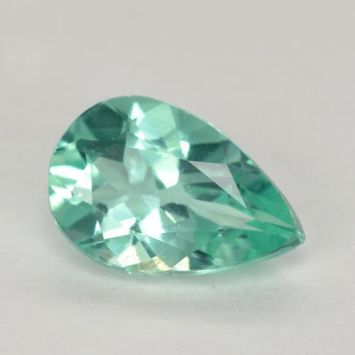 Apatito Verde azulado natural de 1.27 ct, En forma de pera, VS