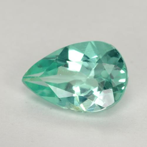 Apatito Verde azulado natural de 1.27 ct, En forma de pera, VS