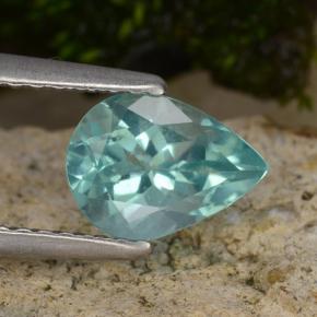 Apatito Verde azul intenso natural de 1.15 ct, En forma de pera, VS