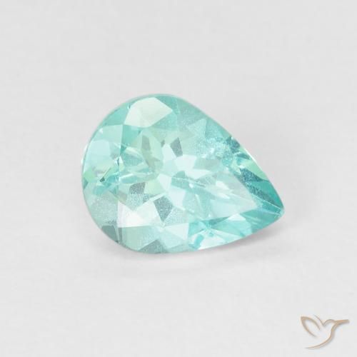 Apatito Verde azul intenso natural de 1.16 ct, En forma de pera, VS