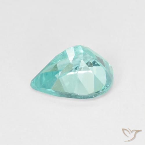 Apatito Verde azul intenso natural de 1.16 ct, En forma de pera, VS