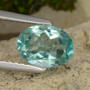 Apatita turquesa natural de 1,34 ct, corte óvalo, VS