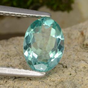 Apatita turquesa natural de 1,34 ct, corte óvalo, VS