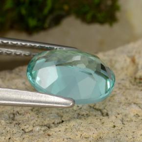 Apatita turquesa natural de 1,34 ct, corte óvalo, VS