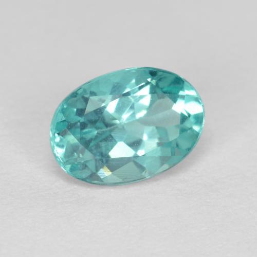 Apatita turquesa natural de 0,86 ct, corte óvalo, VS