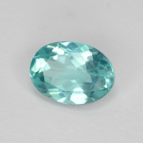 Apatito Verde azul intenso natural de 0.88 ct, Corte Óvalo, VS