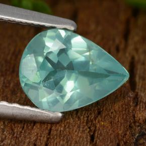 Apatita turquesa natural de 1,05 ct, en forma de pera, VS